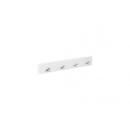 Percha Pared 4 Pomos Inclinados Blanco Nesu