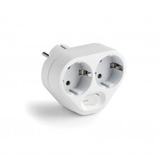 Adaptador Frontal 2 Tomas C0N Interruptor Blanco 16A 250V Famatel
