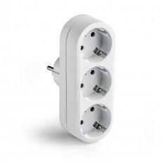 Adaptador Frontal 3 Tomas Blanco 16A 250V Famatel