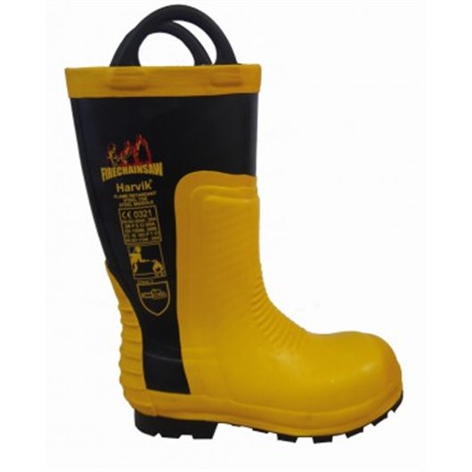 Bota Seguridad Bombero Dielectrica Y Motosierra Caucho Pu/Pl Met Talla 47 Harvik