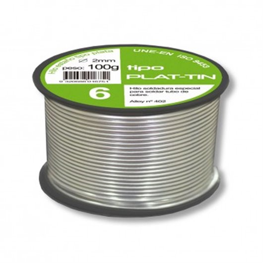 Estao De Soldar Tipo Plata 6  2 Mm 100 Gr Broquetas