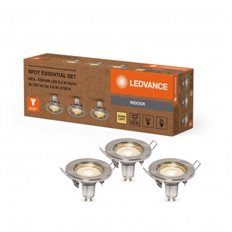 Foco Empotrable Spot Essential Niquel 3 Unid Gu10 2,60W 230Lm 2700K Ip20 Ledvance