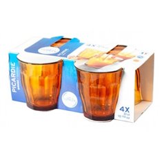 Vaso Agua Vidrio Picardie Pack 4 Uds 31 Cl Ambar
