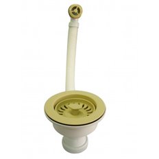 Valvula Cesta Con Rebosadero  113 Mm 1" 1/2" Crearplast