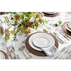 Vajilla 18 Pzas Porcelana Blanca Ala Rayada Dorique Non