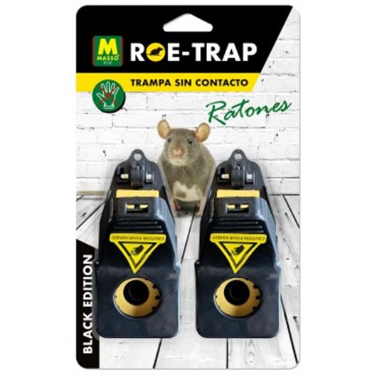 Trampa Mecanica Roe-Trap Ratones Black Edition 5 X 11 Cm 2 Uds Masso