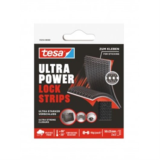 Tira Union Desmontable Ultra Power Lock (4 Uds) 5 Cm X 25 Mm Tesa Tape