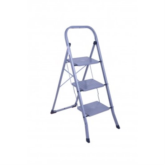 Taburete Escalera Praktico 3 Peldaos Gris Ambit
