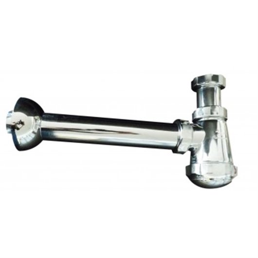 Sifon Botella Extensible Laton Cromado Con Alargadera Y Plafon  32 Mm 1" " Crearplast