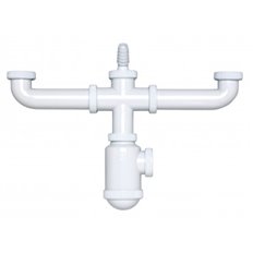 Sifon Botella Doble Con Toma  40 Mm 1" Crearplast