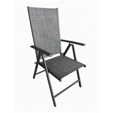 Sillon Posiciones Aluminio Textilene Antracita/Negro Import