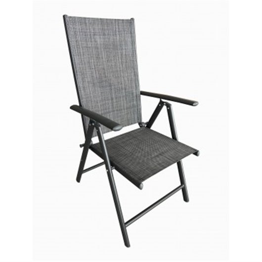 Sillon Posiciones Aluminio Textilene Antracita/Negro Import