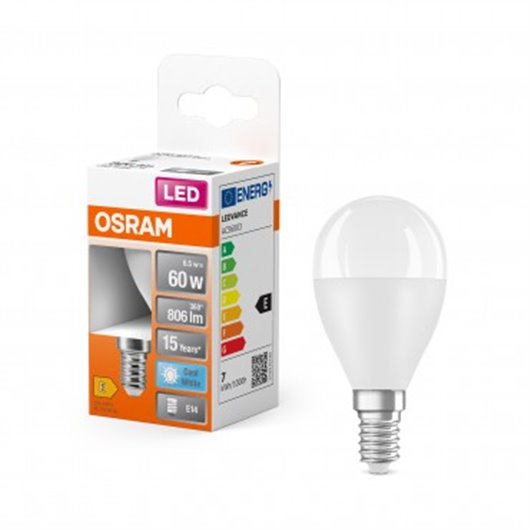 Bombilla Esferica Led E14 7W 806Lm 4000K Ip20 Osram