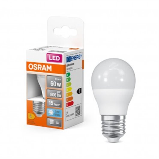 Bombilla Esferica Led E27 7W 806Lm 4000K Ip20 Osram