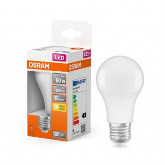 Bombilla Estandar Led E27 8,5W 806Lm 2700K Ip20 Osram