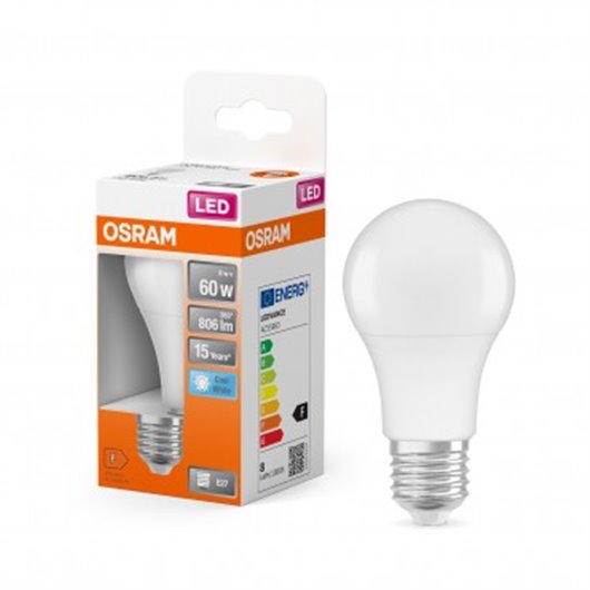 Bombilla Estandar Led E27 8,5W 806Lm 4000K Ip20 Osram