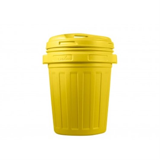 Cubo Basura Con Tapa Rosca 70 L - Amarillo