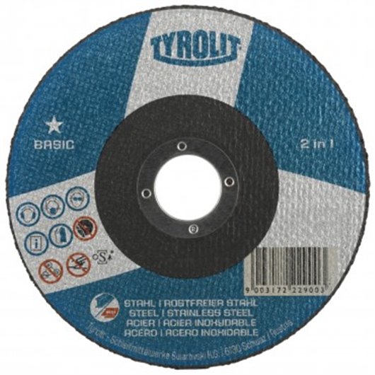 Disco Desbaste Acero/Inox Basic 230 X 6 X 22 Tyrolit