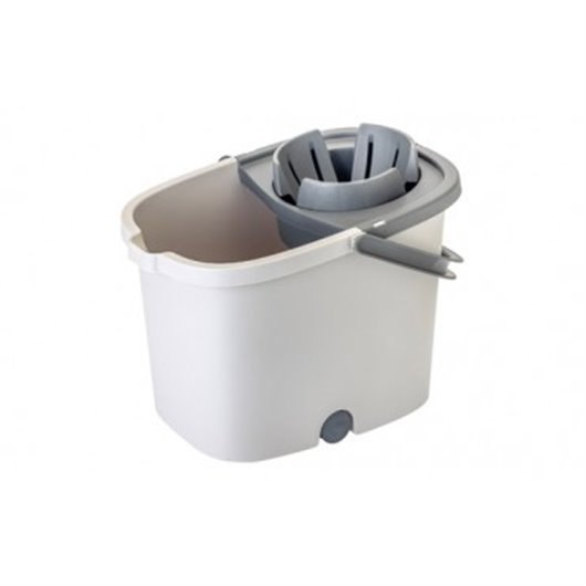 Cubo Con Escurridor 16 L Ruedas Automatico Gris Vigar