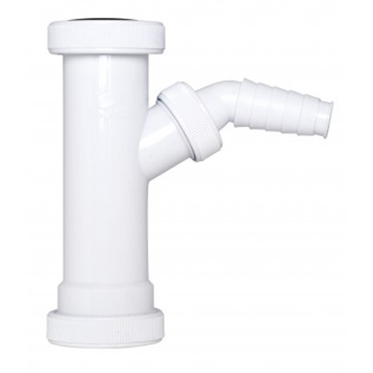 Enlace Recto Sifon Con Toma Lavadora  40 Mm 1" Crearplast