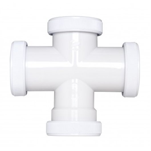 Enlace T Sifon Dos Bocas  40 Mm 1" Crearplast