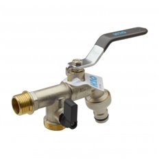 Grifo Esfera Jardin Pn-16 Enchufe Rapido 1/2" X 3/4" X 3/4" Dos Salidas H2O
