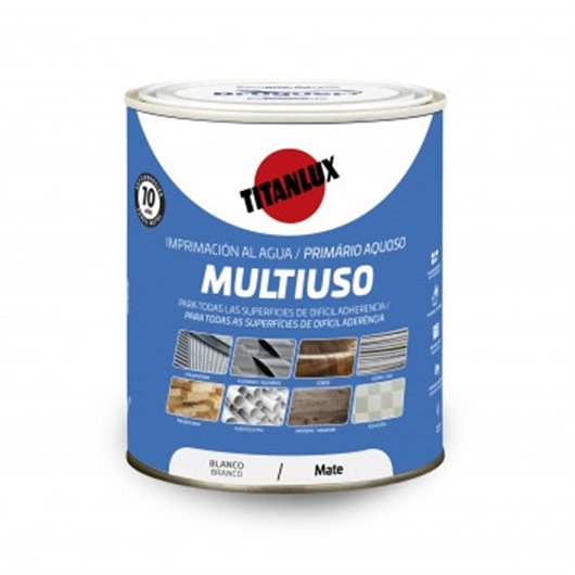 Imprimacion Al Agua Multiuso Mate 2,5 L Blanco Titan
