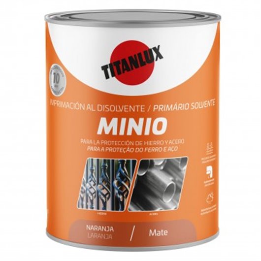 Imprimacion Antioxido Minio Sintetico 250 Ml Naranja Titanlux