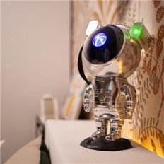 Lampara Sobremesa Robot Astronauta Luz Noche Silverlite Con Batera Y Recargable Xanlite