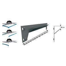 Larguero Sclick Gris Oscuro 100 Cm Sin Tornillos Simonrack
