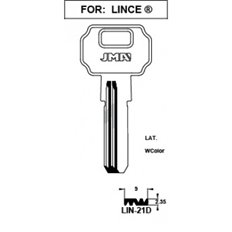 Llave Laton Seguridad Lin-21D Jma