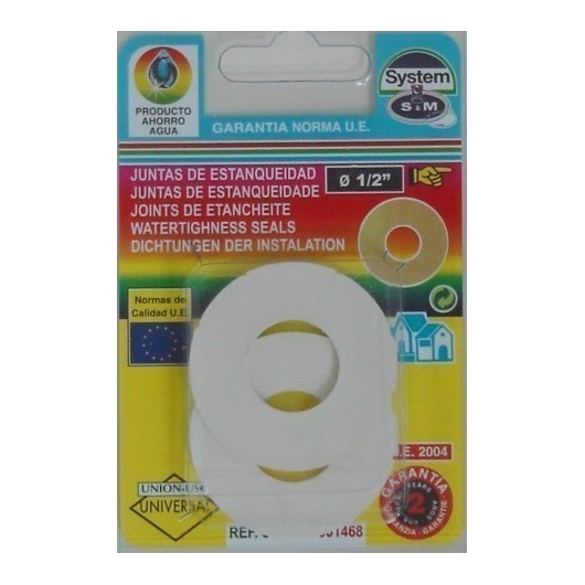 Junta Fontan Plana 1/2" Lavabo 2Pz Goma S M 