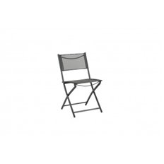 Silla Plegable Acero Textilene Gris Antracita Import