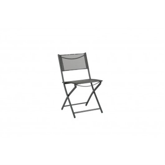 Silla Plegable Acero Textilene Gris Antracita Import