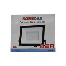 Proyector Led Plano 100 W Ip65 1000Lm 6500K Sonedas