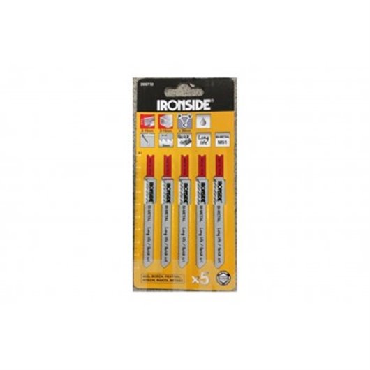 Hoja Sierra Calar Para Metal Y Pvc U127 D 5 Uds Recto Fino. Logitud 100 Mm Ironside