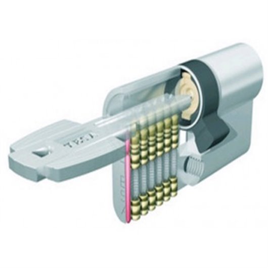Cilindro Seguridad  30X30Mm M6503030N Niquel Leva Corta Tesa
