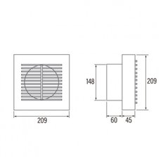 Extractor Baño Muro-Techo 150Mmm Blanco B-15 Cata
