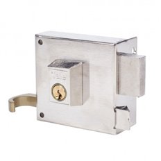 Cerradura Sobreponer 80X48Mm 12580Dhn Hierro Niquelado Picaporte/Palanca Derecha Yale