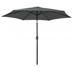 Parasol Aluminio Inclinable Antracita 3 M Tubo 48 Mm Con Manivela Import