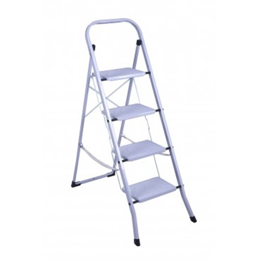 Taburete Escalera Praktico 4 Peldaos Gris Ambit