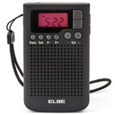 Radio Portatil 9,8X6X1,8Cm Digital Elbe Negro