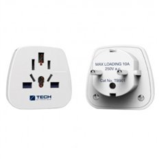 Adaptador De Enchufe Para Viaje Europa Tech
