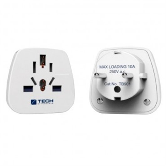 Adaptador De Enchufe Para Viaje Europa Tech