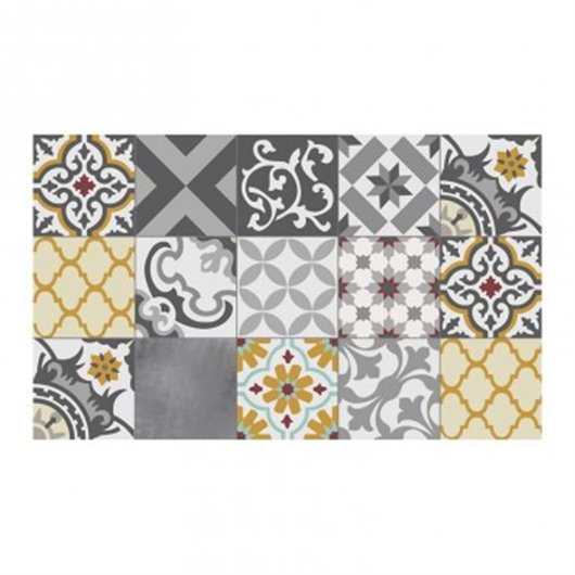 Alfombra Vinilica Croma 45X75 Cm Patch Gris Ambar Stor Planet