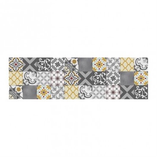 Alfombra Vinilica Estampada Kilim Grises 45X75Cm Stor Planet