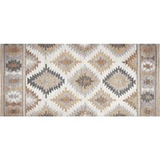 Alfombra Vinilica Estampada Kilim Grises 50X110Cm Stor Planet