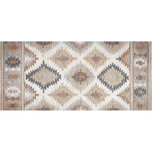 Alfombra Vinilica Estampada Kilim Grises 50X110Cm Stor Planet