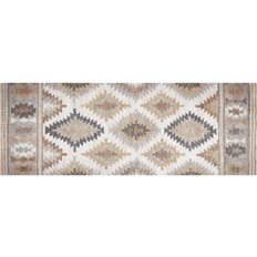 Alfombra Vinilica Estampada Kilim Grises 50X140Cm Stor Planet