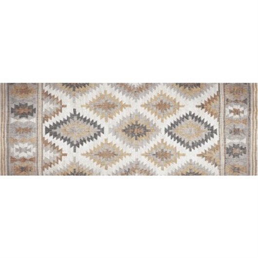 Alfombra Vinilica Estampada Kilim Grises 50X140Cm Stor Planet